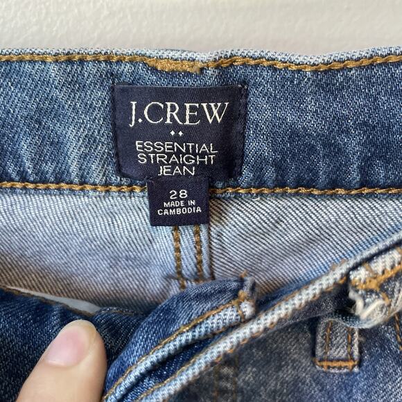 J Crew Jeans Size 28 Womens Blue Essential Straight Stretch Medium Wash Denim - Picture 3 of 11